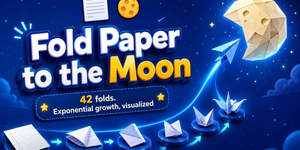 Fold Paper to the Moon game card artwork