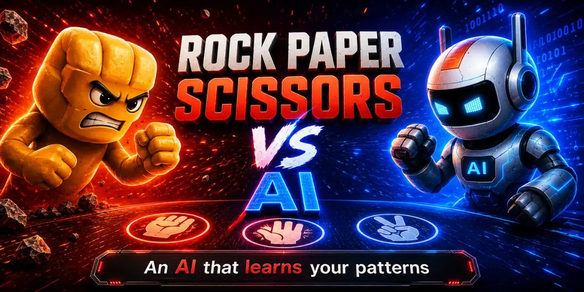 Rock Paper Scissors vs AI game card artwork